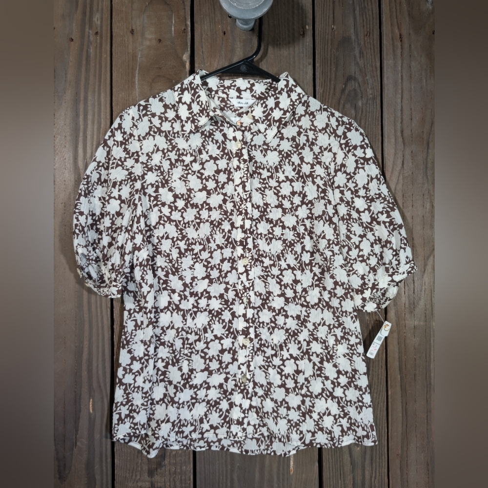 NWT Talbots Silk Blouse S